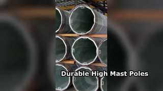 Стальные опоры для освещения стадионов с высокими мачтами