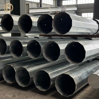 Купить Настраиваемый горячо оцинкованный восьмиугольный стальной силовой столб - высокопрочная инфраструктура воздушной передачи - 18 лет гарантии качества от китайского завода online manufacture