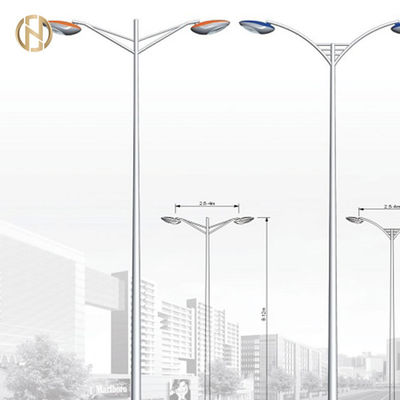 Купить Гальванизированный солнечный фонарный столб улицы/стальной столб фонарного столба/лампы с одиночными или двойными оружиями online manufacture