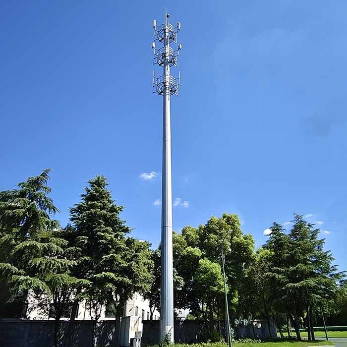 35м Монополи с стальными антеннами с платформой для телекоммуникационных станций