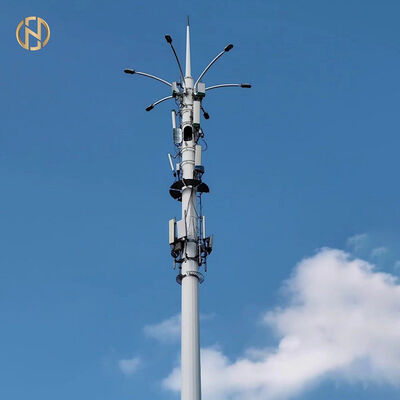Гальванизированный стальной столб связи 5G для наружной телекоммуникационной башни